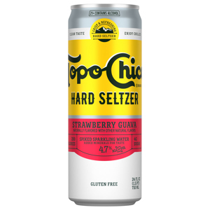 Topo Chico Hard Seltzer, Strawberry Guava, 24 fl oz (1.5 pt) 710 ml
