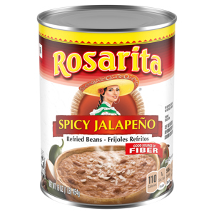 Rosarita Refried Beans, Spicy Jalapeno, 16 oz (1 lb) 454 g