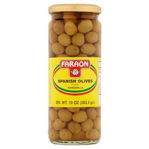 Faraon Spanish Olives, Plain Manzanilla, 10 oz
