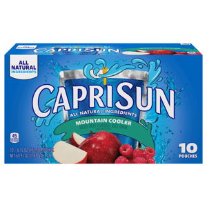 Capri Sun Juice Drink, Mountain Cooler, 10 - 6 fl oz (177 ml) pouches [60 fl oz (1.87 qt) 1.77 l]