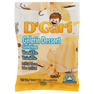 D'Gari Gelatin Dessert, Vanilla, 4.2 oz (120 g)
