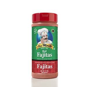 CHEF MERITO SEASONING, RED FAJITAS, 12 OZ (340 GRAMS)