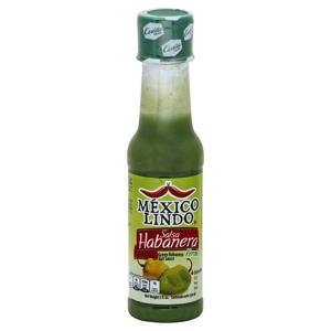 Mexico Lindo Hot Sauce, Green Habanero, Extra Hot, 5 fl oz (150 ml)