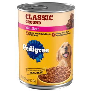 Pedigree Ground Classic With Beef Food for Dogs, 375 g (13.2 oz)