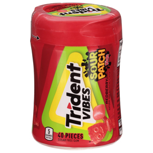 Trident Gum, Sugar Free, Redberry, Sour Patch Kids, 40 pieces