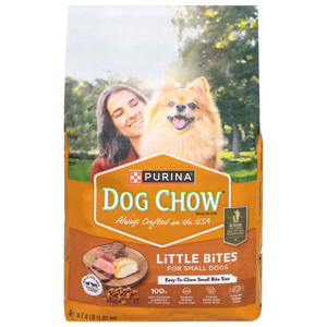 Dog Chow Little Bites For Small Dogs 100% Complete & Balanced with Real Chicken & Beef Dog Food, 4 lb (1.81 kg)