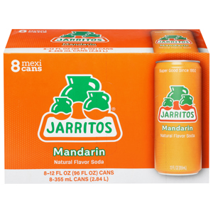 Jarritos Soda, Mandarin, Mexi Cans, 8 - 12 fl oz (355 ml) cans [96 fl oz (2.84 l)]