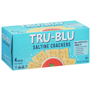 Tru-Blu Crackers, Saltine, 4 Packs, 4 packs [16 oz (454 g)]