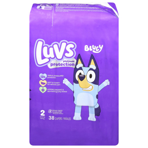 Luvs Diapers, Bluey, 2 (12-18 lb), 38 diapers
