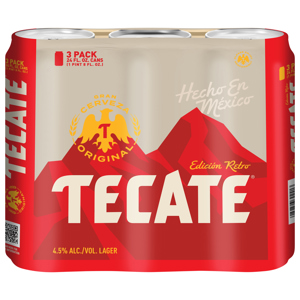 Tecate Lager Beer, 3 - 24 fl oz (1 pint 8 fl oz) cans