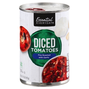 Essential Everyday Tomatoes, Fire Roasted with Garlic, Diced, 14.5 oz (411 g)