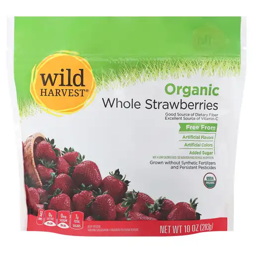 Wild Harvest Strawberries, Organic, Whole, 10 Oz (283 G