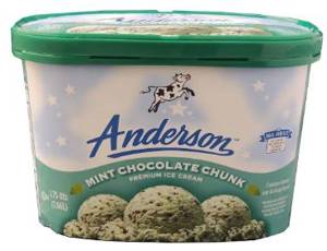 Anderson Premium Mint Chocolate Chunk Ice Cream 1.5 Qt
