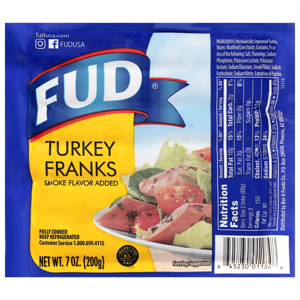 FUD Turkey Franks, 7 oz (200 g)