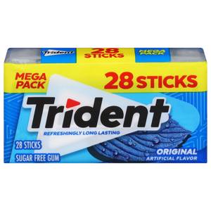 Trident Gum, Sugar Free, Original, Mega Pack, 28 sticks