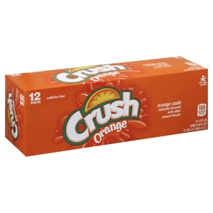 Crush Soda, Orange, 12 Pack, 12 - 12 fl oz (355 ml) cans [144 fl oz (4.3 l)]