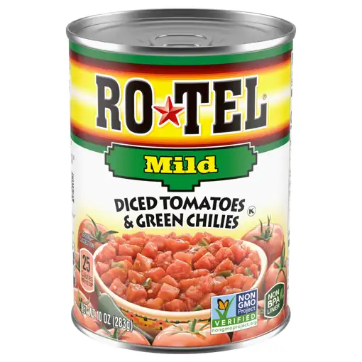 Ro-tel Mild Diced Tomatoes & Green Chilies, 10 Oz (283 G) | Nino
