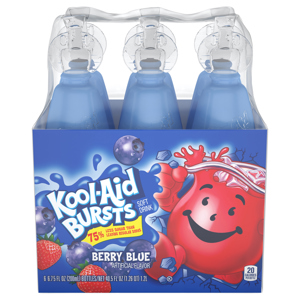 Kool-Aid Berry Blue Soft Drink, 6 - 6.75 fl oz (200 ml) bottles [40.5 fl oz (1.26 qt) 1.2 l]