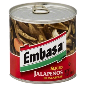Embasa Jalapenos, Sliced, in Escabeche, 12 oz (340 g)