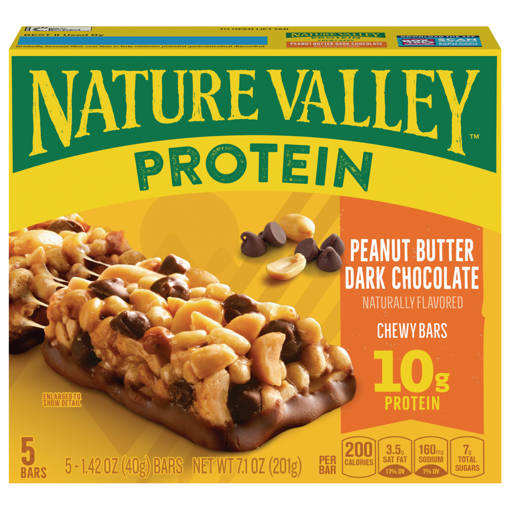Nature Valley Chewy Protein Granola Bars, Salted Caramel Nut, 1.4 Oz, 5 Ct  