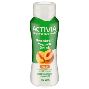 Activia Probiotic Low Fat Peach Yogurt Drink, 7 fl oz (207 ml)