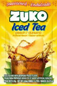 Zuko Peach Ice Tea Drink Mix, 0.9 oz