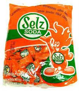 Selz Soda Mexican Hard Candy Powder Filled Lemon Flavor, 100 count