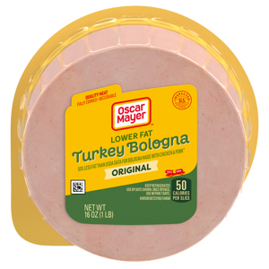 Oscar Mayer Lower Fat Original Turkey Bologna, 16 oz (1 lb)
