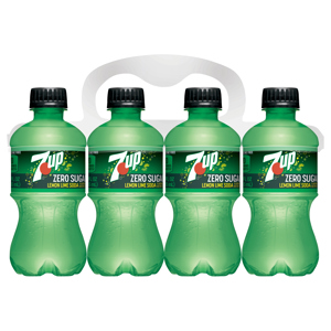 7-UP Soda, Lemon Lime, Zero Sugar, 8 - 12 fl oz (355 ml) bottles