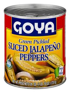 Goya Green Pickled Sliced Jalapeño Peppers, 26 oz