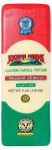 Joseph Farms Mozzarella Cheese, 4 lb