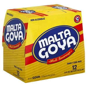 Malta Goya Malt Beverage, Non-Alcoholic, Family Cube Pack, 12 - 12 fl oz bottles [144 fl oz]