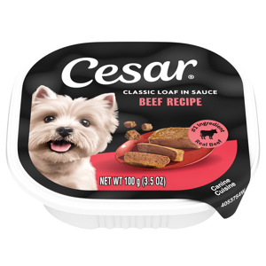 Cesar Classic Loaf in Sauce Beef Recipe Canine Cuisine, 100 g (3.5 oz)