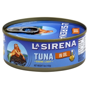 La Sirena Tuna, Chunk Light, in Oil, 5 oz (142 g)