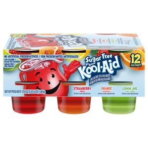 Kool-Aid Gelatin Snacks, Sugar Free, Strawberry/Orange/Lemon Lime, 12 Pack, 12 packs [37.6 oz (1 lb 5.6 oz) 1.06 kg]