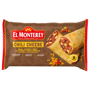 El Monterey Chili Cheese Chimichangas, 8 pack [30.4 oz (1.9 lb)]