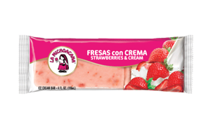 La Michoacana Fresas con Crema Strawberry Ice Cream Bar, 4 oz