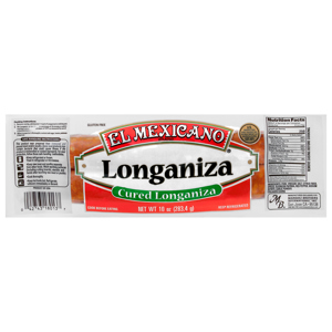 El Mexicano Longaniza, Cured, 10 oz (283.4 g)