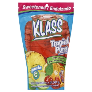 Klass Drink Mix, Sweetened, Tropical Punch Flavored, 14.1 oz (400 g)