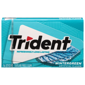 Trident Sugar Free Wintergreen Gum, 14 sticks