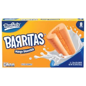 Marinela Mango Smoothie Filled Cookies, 8 - 2.36 oz (67 g) packs [1 lb 2.88 oz (536 g)]