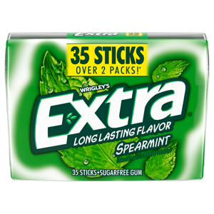 Extra Sticks Sugarfree Spearmint Gum, 35 sticks
