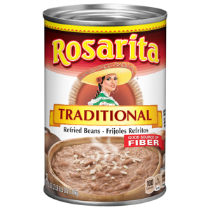 Rosarita Refried Beans, Traditional, 40.5 oz (2 lb 8.5 oz) 1.14 kg