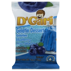 D Gari Gelatin Dessert, Blueberry, 4.2 oz (120 g)