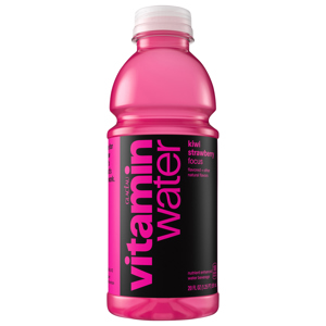 Vitaminwater Nutrient Enhanced Water Beverage, Focus, Kiwi-Strawberry, 20 fl oz (1.25 pt) 591 ml
