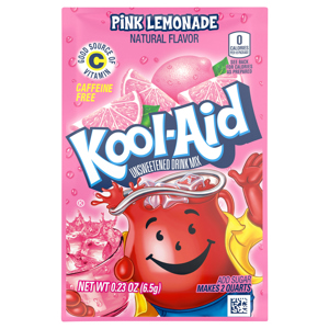 Kool-Aid Caffeine Free Unsweetened Pink Lemonade Drink Mix, 0.23 oz (6.5 g)