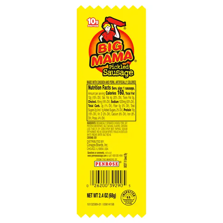 Shopping Lists – Biloxi, Ms – Big Mama Pickled Sausage, 2.4 Oz (68 G)
