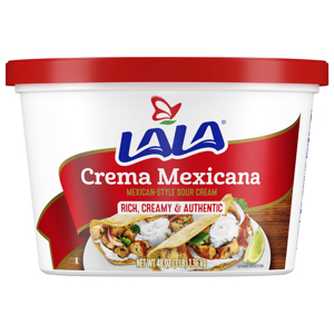 Lala Sour Cream, Crema Mexicana, Mexican-Style, 48 oz (3 lb) 1.36 kg