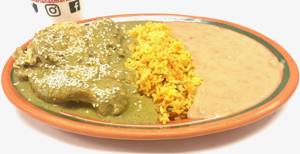 Combo Pollo En Mole Verde