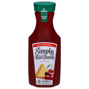Simply Juice Drink, Fruit Punch, 52 fl oz (1.6 qt) 1.53 l